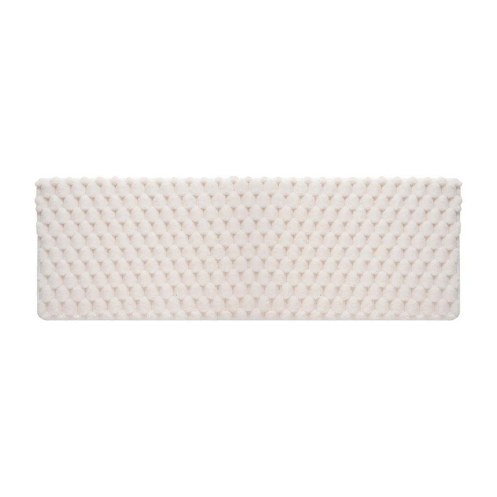 Long Solid Color Particle Velvet Memory Foam Bath Mat, Absorbent Quick Dry Non-Slip Bathroom Runner Rug for Shower