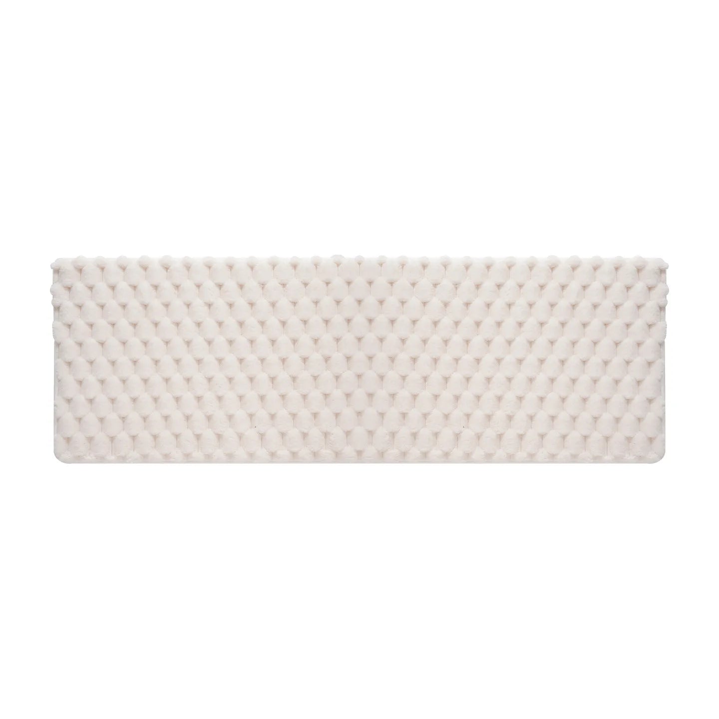 Long Solid Color Particle Velvet Memory Foam Bath Mat, Absorbent Quick Dry Non-Slip Bathroom Runner Rug for Shower
