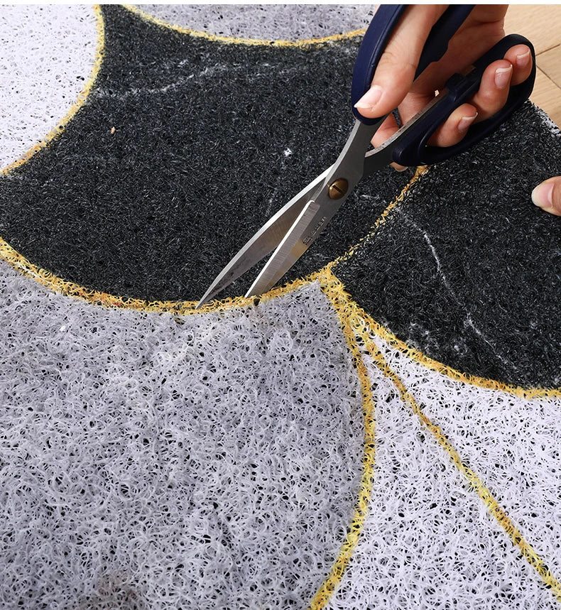 Light Grey Door Mat Large Carpet Indoor Outdoor Doormat Non-Slip Low-Profile Floor Mat Durable Trap Dirt Dust Front Door Rugs