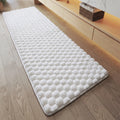 Long Solid Color Particle Velvet Memory Foam Bath Mat, Absorbent Quick Dry Non-Slip Bathroom Runner Rug for Shower
